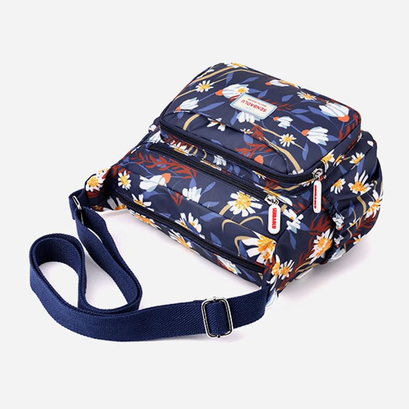 Sac à bandoulière multi-poches grand format imperméable sangle réglable - 7