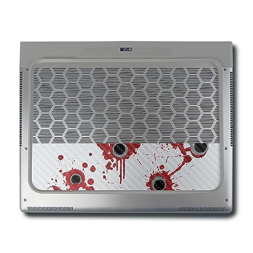 Image of MightySkins Carbon Fiber Skin Compatible with Alienware X16 R1 (2023) Full Wrap Kit - Bullet Holes | Protective, Durable Textured Carbon Fiber Finish | Easy to Apply & Change Styles | Made in The USA