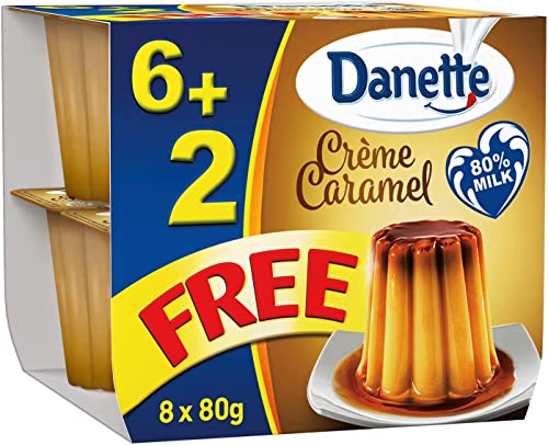 Danette Caramel Cream Flavoured Dessert 80 g, 8-Pack