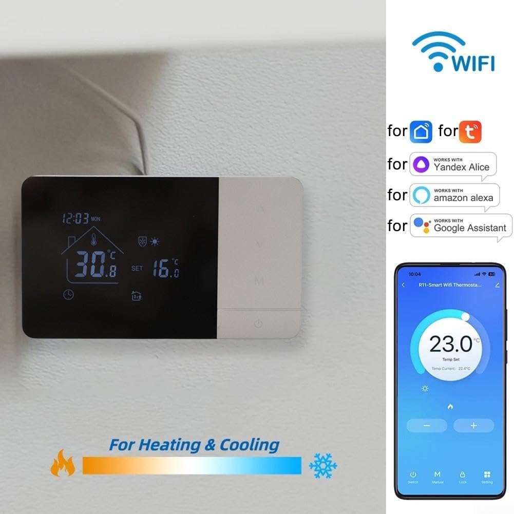 Termostato WiFi per tuya per Caldaia a Gas 3A Touch Termostato