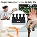 Finger Strengthener,4 Tension Adjustable Hand Grip Exerciser Ergonomic Silicone Trainer for Guitar,Piano,Trigger Finger Training, Arthritis Therapy and Grip, Rock climbing (AHF-03)