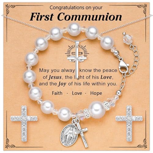 First Communion Jewelry Set with Card