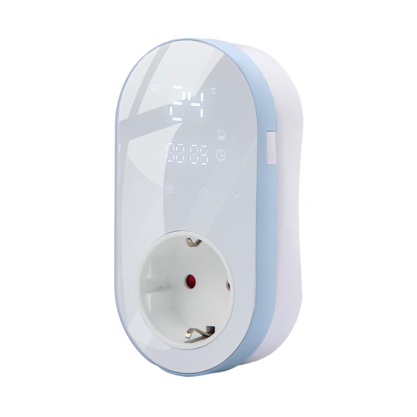 termostato calefaccion WiFi,Calefacción Refrigeración Termostato Digital calefaccion programable Enchufe termostato para casa Controlador de Temperatura (Azul)