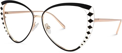 VOOGLAM Gafas de bloqueo de luz azul ojo de gato para mujer, gafas anti UV para fatiga ocular Tristan
