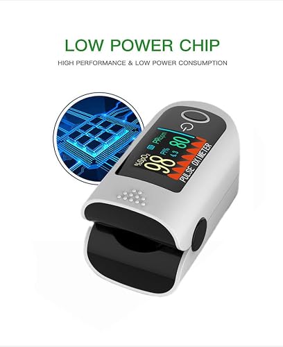X1805P Fingertip Pulse Oximeter Blood Oxygen (O2) Saturation Monitor Pulse Ox w/Plethysmograph and Perfusion Index (PI) For Sports or Aviation Use - Thumbnail 6