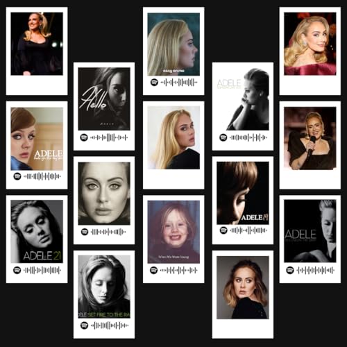 Image of Funk You Store Adele Polaroids | Adele Songs Mini Poster Kit (Set of 15) | Adele's 19, 21, Hello and more Polaroids Size (8 x 6 cm) Posters for Phone Accessories, Bedroom, Office, room decoration