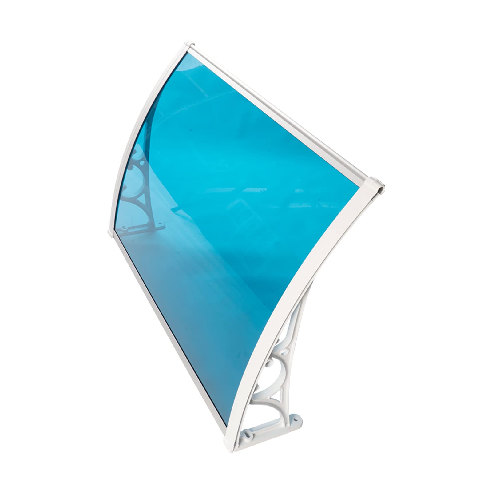 Auvent de porte d'entrée bleu haut de gamme en polycarbonate pour votre cour