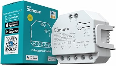 SONOFF DUALR3 Lite Smart Wlan Schalter,2Wege 2Gang Schalter Fernbedienung Licht, Fensterläden, Rollläden ; Alexa/Google Home/Siri Supported