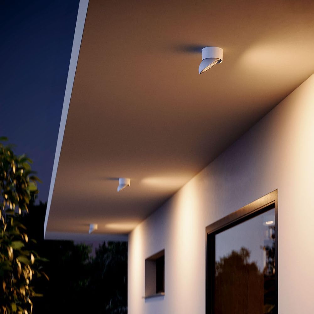 Santa Out LED Aussen-Deckenleuchte IP65 drehbar Anthrazit Extra Warmweiß 2700K