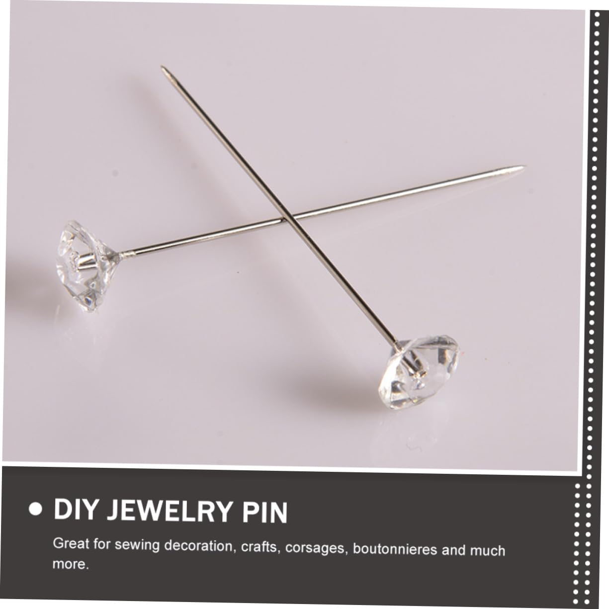 ERINGOGO 200Pcs Decorative Sewing Pins with Pearlized Heads Stitching Pins for Wedding Bouquets Crafting and Jewelry Projects Transparent