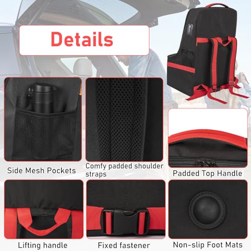IBVIVIC Car Seat Travel Bag Heavy Duty Car Seat Bag For Airplane Gate Check Car Seat Travel Bag With Shoulder Strap