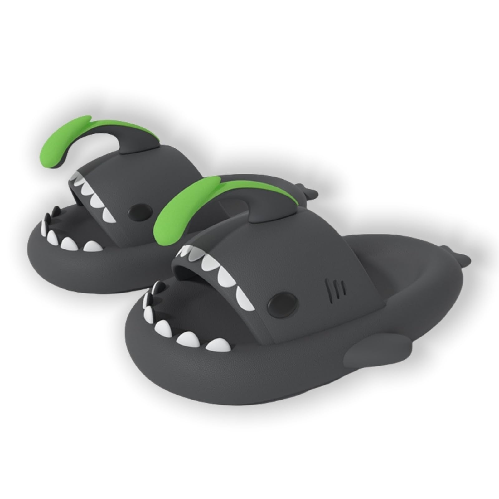 Generisch Claquettes de requin de pêche pour adultes - Matériau EVA respectueux de l'environnement - Bout ouvert confortable - Pour douche, piscine