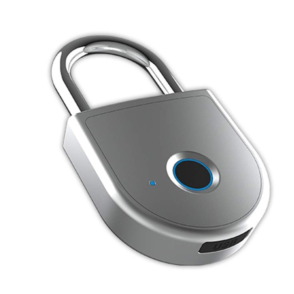 Lucchetto per impronte digitali Smart Touch Lock Metallo impermeabile Antifurto Int Keyless per armadietto palestra, serratura armadietto scuola, zaino, valigia, bagaglio da viaggio