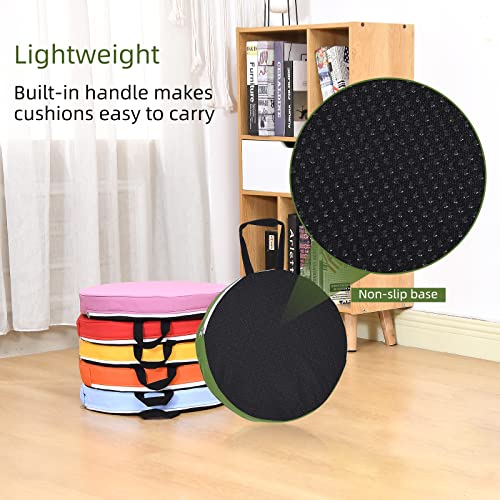 Round Floor Cushion Cover With Handle, Floor Cushion Replacement Cover For Kids, Floor Cushions Cove For Classroom, For Flexible Seating For Home, Daycare, Preschool, Classroom And Meditation, Hexagon #TOP3
