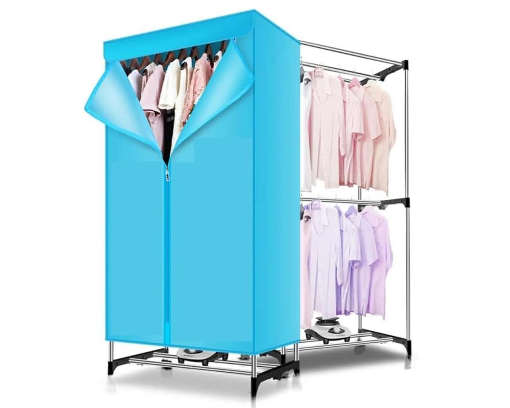 Asciugatrice Box Asciuga biancheria 1000 W Con Timer 180 Minuti Regolabile Carico fino a 15 Kg su Stand