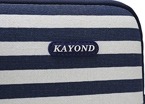 Kayond Bohemian Canvas Water-Resistant 14 Inch Laptop Sleeve Pocket 14.1 Inch Laptop Case Compatible Macbook Pro 15.4 A1707(14-14.1 Inches, Breton Stripe) #TOP7