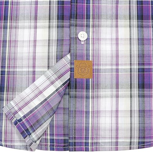 Image of Dubinik Mens Short Sleeve Button Down Shirts Soft Breathable Summer Vintage Regular Fit Lightweight Men's Casual Shirt