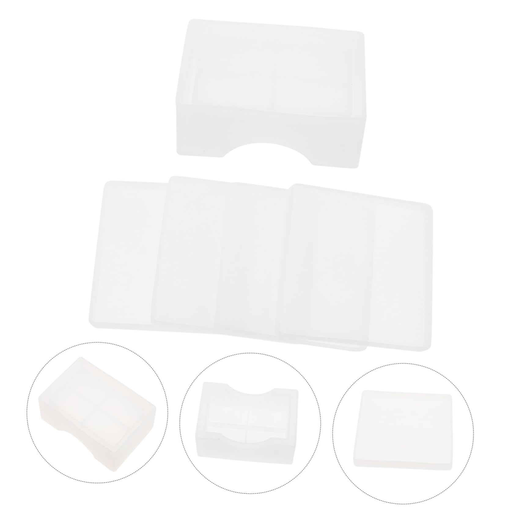 NUOBESTY 2sätze Silicon Untersetzer Form Epoxidharz Silikon Gießform Für Quadratische Untersetzer Einfach Zu Entformen Langlebig Und Waschbar Für Kreative Bastelprojekte Und