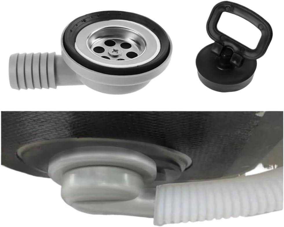 Sink Waste Drain Plug Hole Angle Fitting A30P-56Mm 2.2 Inch Compatible With Boat Caravan Motorhome RV Camper