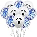 Produktbild Ladud wash-19 10 Stück Halloween-Latex-Ballon mit Pailletten, 30,5 cm (12 Zoll), Party-Dekoration, Blau, Unisex, Erwachsene, Einheitsgröße