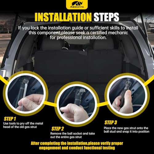 MIKKUPPA Rear Hatch Struts Lift Supports - Gas Struts Spring Replacement for 2004-2007 Buick Rainier, 2002-2009 Chevrolet Trailblazer, 2002-2009 GMC Envoy, 2004-2009 Isuzu Ascender (2 Pcs) by MIKKUPPA - Used condition - Image 6