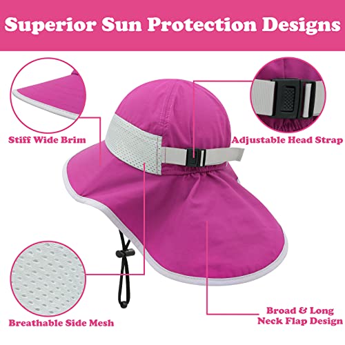Kids Sun Hat Girls Sun Hat Kids Sun Hats For Kids Beach Hat Toddler Sun Hat Toddler Hat Toddler Beach Hat Baby Beach Hat Rose/Purple #TOP1