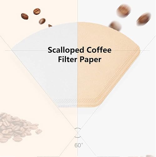 Miniatura 7 de Filtros de café festoneados, papel de goteo, desechable, sin blanquear, filtro para gotero de café, 100 unidades, U102 blanqueado