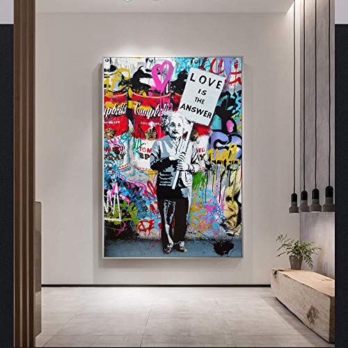 Cuadros de graffiti abstracto de científico en lienzo de Onlymygod1 para decoración de salón