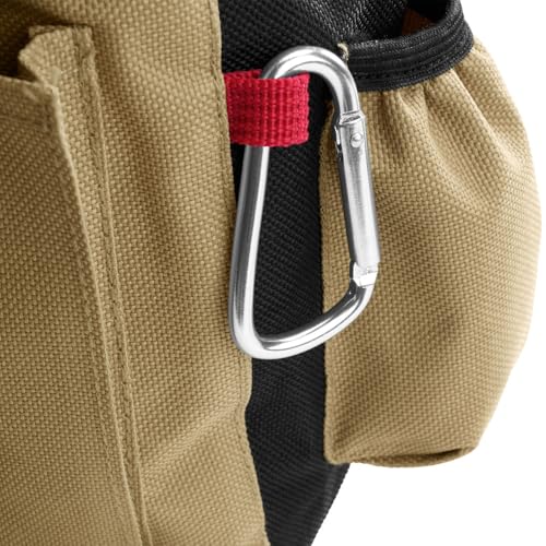 HUNTER Bugrino profi Gürteltasche, Futterbeutel, Leckerlitasche, für Training und Ausbildung, 22 x 18,5 cm, schwarz/beige