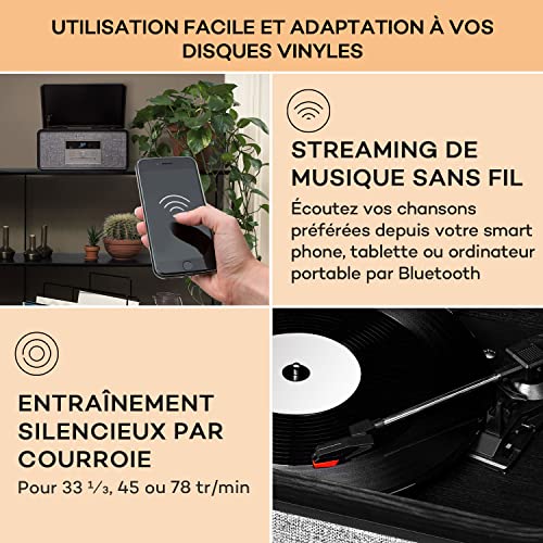 Auna Platine Vinyle Bluetooth, Tourne Disque Vinyle CD & USB avec Haut Parleur, Tourne-disques Audio Vinyle 33 Tours… - Les Beatles, Paul McCartney, John Lennon, RIngo Starr, George Harrison Auna Platine Vinyle Bluetooth, Tourne Disque Vinyle CD & USB avec Haut Parleur, Tourne-disques Audio Vinyle 33 Tours… – Image 5
