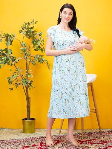 Image of AV2 Women Maternity Feeding Dress | Feeding Kurti | Nursing Dress -5071