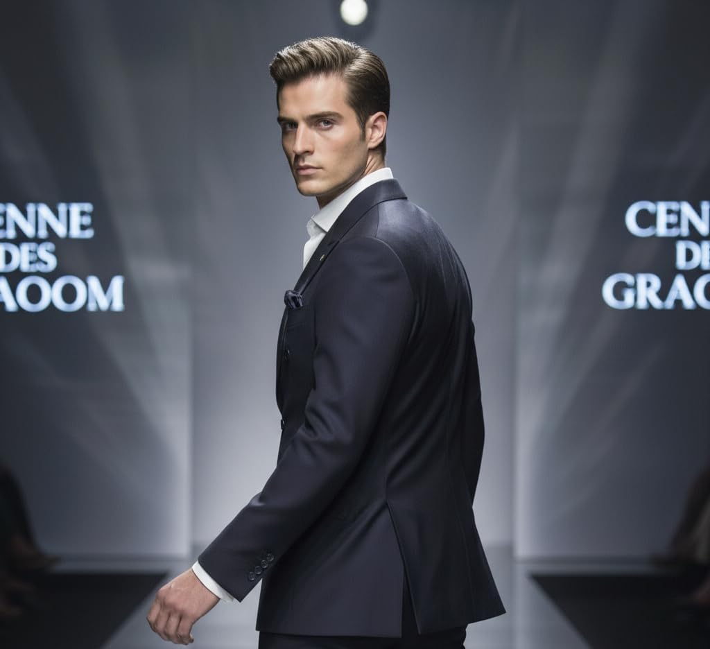 Men's Slim Fit 2 Piece Suit Double Breasted Business Wedding Prom Tuxedo Suits Blazer & Pants Set… - Image 5