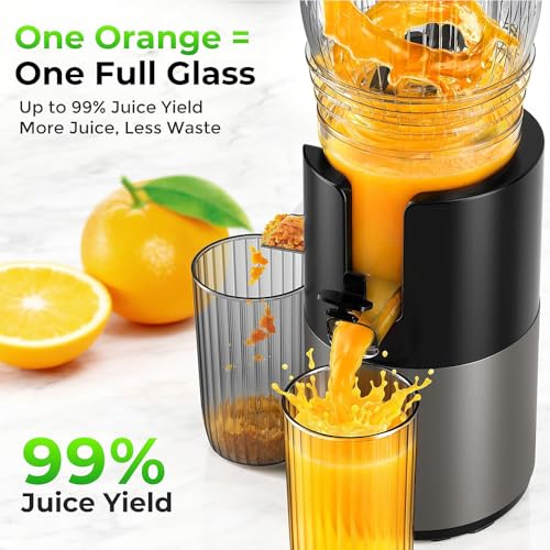 Image of Toree Juicer Machine, 148 mm Feed Chute Slow Cold Press Juicer for Fruits, Vegetables, Nut /coconut milk, sorbet, Easy to Clean, 300W motor-heavy duty -1 Year free Replacement warranty 81306 56959