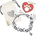 Furever Pawsitive Loss Bracelet Pet Remembrance Gifts - Pet Memorial Paw Print Glass Bead Bracelet,Memorial Seeds in Loving Memory Pet Sympathy Card,Pet Loss Gifts Bag