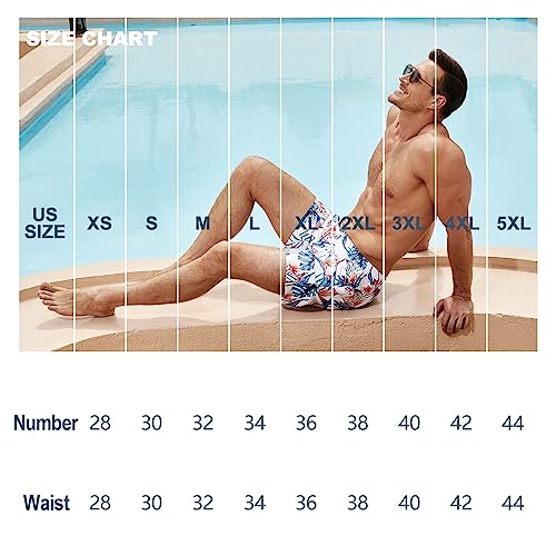 Image of BRISIRA Mens Swim Trunks Swim Shorts Quick Dry 5 inch Inseam Beach Shorts with Compression Liner and Zipper Pocket