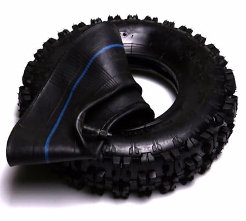 Reifen 4.10-6 – Stollenreifen inkl. Schlauch, Ersatzteil für Kinderquad, Bollerwagen und Rasentraktor, 6 Zoll, max. Belastung je Reifen 80 kg, Schwarz Reifen 4.10-6 – Stollenreifen inkl. Schlauch, Ersatzteil für Kinderquad, Bollerwagen und Rasentraktor, 6 Zoll, max. Belastung je Reifen 80 kg, Schwarz