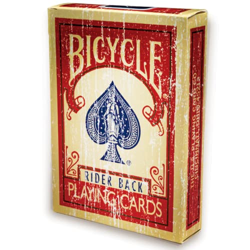 Magic Makers Faded Rider Back Red Bicycle Deck- Limited Quantities