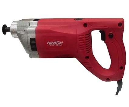 King Heavy Duty 2000 Watt Electric Concrete vibrator KP-346 with Needle 50mm Diameter x 3.5 mtr Length,1300 watt,Red color