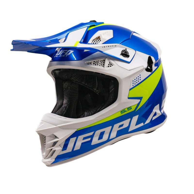 Casque Intrepid UFO PLAST résistant aux chocs taille XL bleu jaune