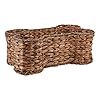 Bone Dry Pet Storage Collection, Bone Shape Hyacinth Toy Basket, Dark Brown, Small
