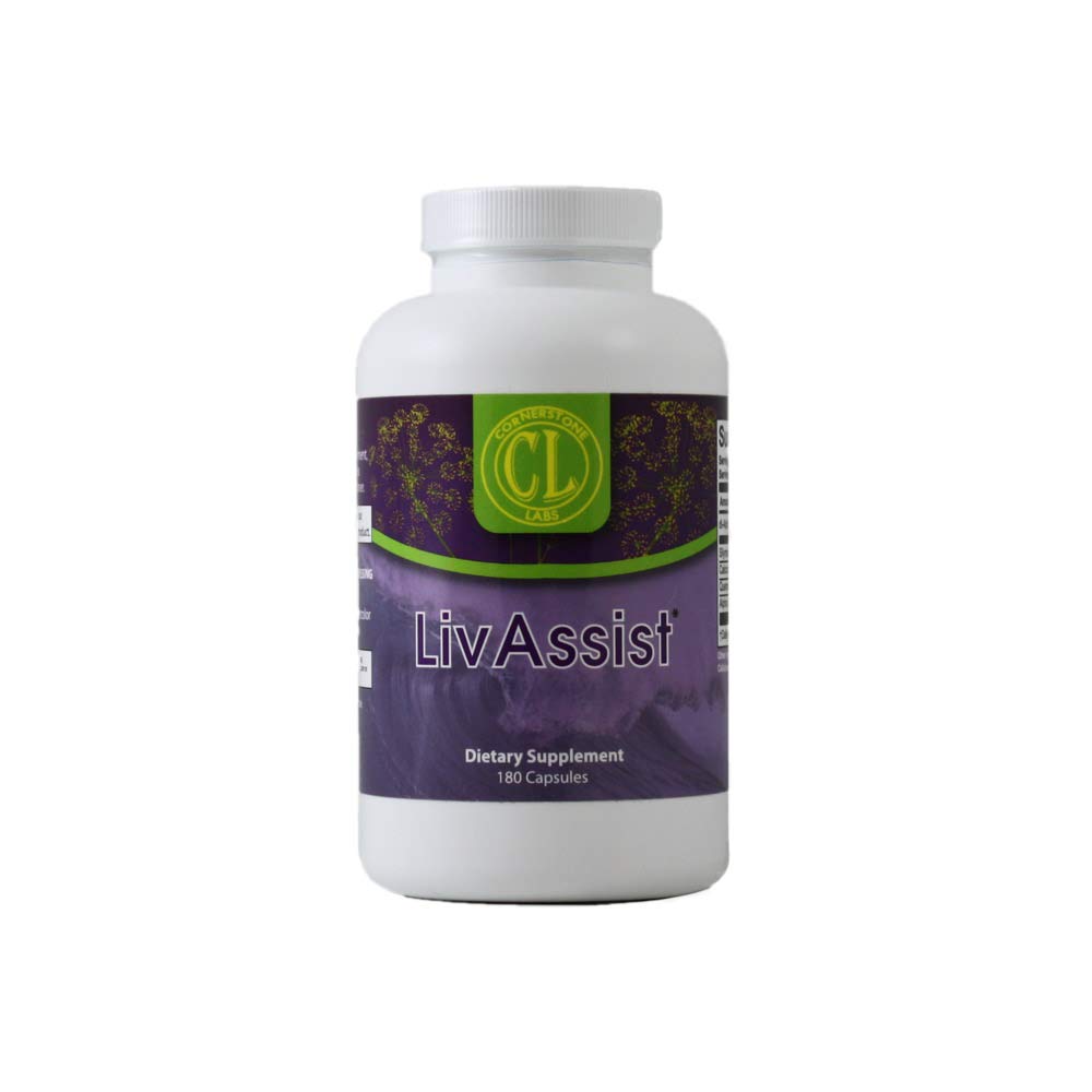Cornerstone Labs LivAssist, di-Alpha Tocopheryl Acetate, Silymarin (180 Capsules)