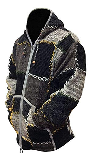 Shopoholic Fashion Mens Wool Patchwork Superwarm Jacket4