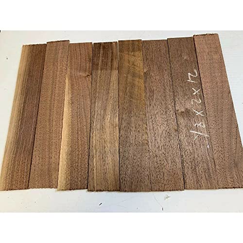 8 Piece Black Walnut Lumber 1/8\" x 2\" x 12\"