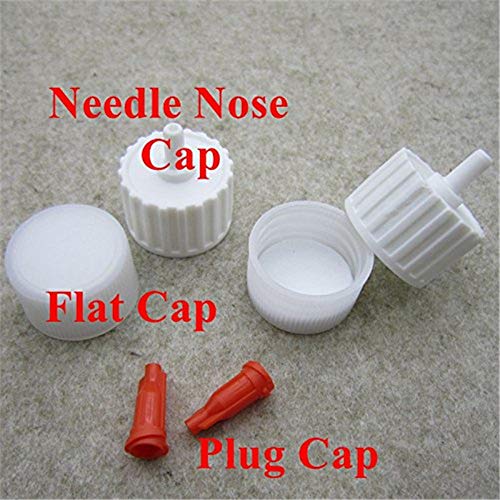 Xmasir Multi Purpose Precision Applicator Set 1 Oz. Henna Bottles Kit With Caps And Needle Tips Sizes (4 Bottles 16 Tips) #TOP1