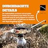 Petromax Wrought Iron Skillet, Long Handle Pan Conducts Heat Evenly, Indoor/Outdoor Camping Cookware for Campfire or Home Kitchen Use, Stove to Table Serveware, 18.1" #4