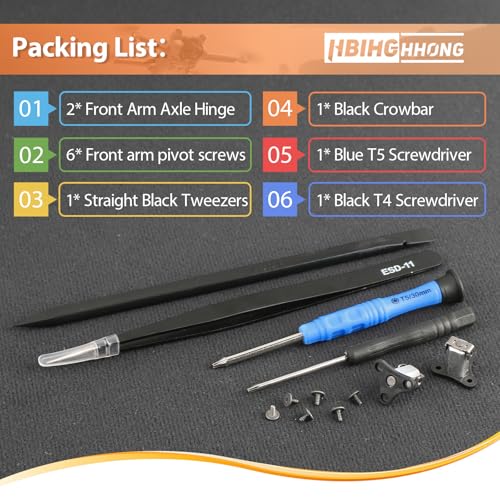 2Pcs Front Arm Axis Replacement for DJI Mini 4 Pro/Mini 3 Front Arm Shaft Screws Front Arm Hinges for DJI Mini 4 Pro Drone Accessories Parts with Repair Tools（6Pcs Arm Axis Screws） - Thumbnail 7