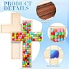 Blueweenly 12 Set 9 Inch DIY Wooden Crosses Crafts Kits for Christian Sunday School with 200 Plush Ball Accessories, Layered Cross Framed Cross for DIY Crafts Valentine Easter #2