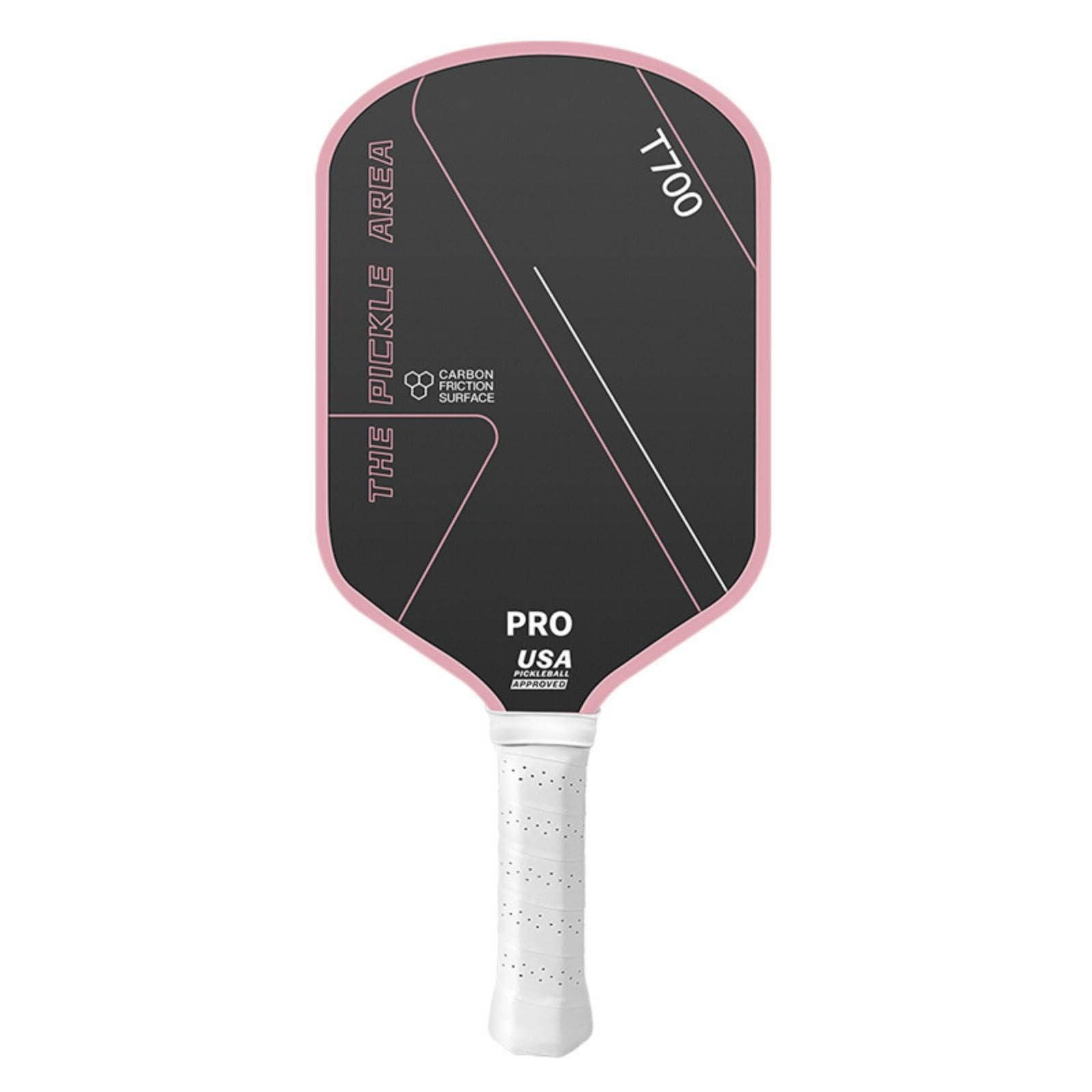 Paddle Racket with Carbon Friction Surface Pickleball Association Approved Carbon Fiber Paddle Racket Textured Sports Gear Goods Pink-picture-13