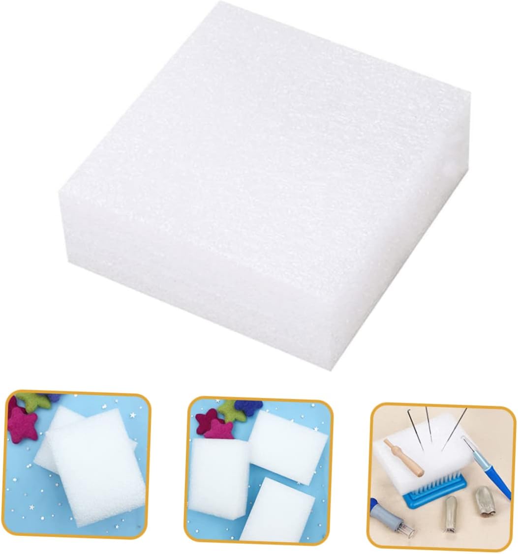 JEWEDECO 12pcs Wool Felt Workbench Pad Thickened Needle Felting Craft Cushion for Projects Mat for Needle Punching Wool Crafts Reusable