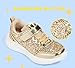 LUCKY STEP Kid's Glitter Fashion Sneakers Sparkly Princess Tennis Bling Shiny Sequins Athletic Walking School Shoes for Children/Boys/Girls(Gold,Little Kid 2)